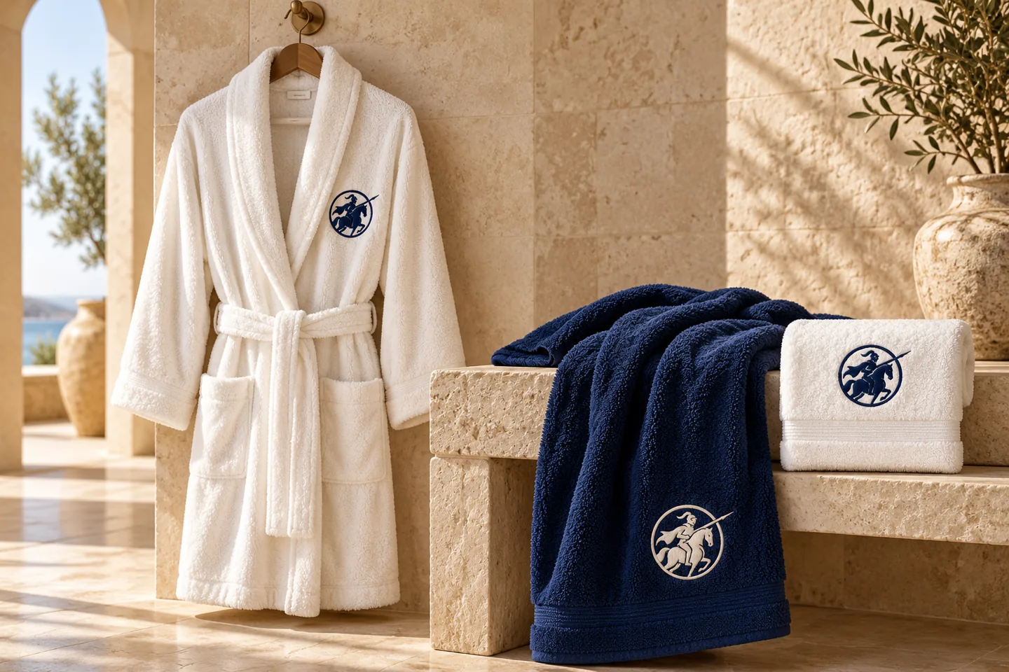 Linge de bain au chevalier